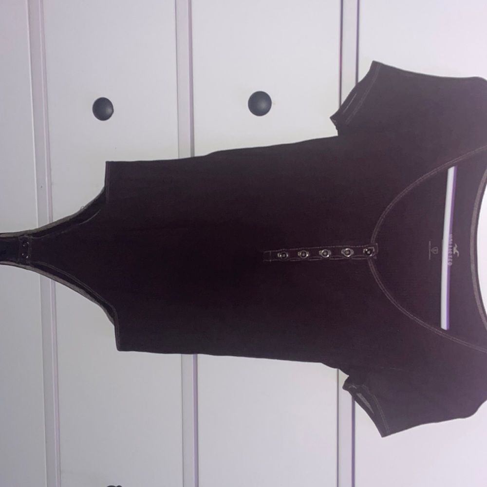 Dark brown cotton ribbed body suit